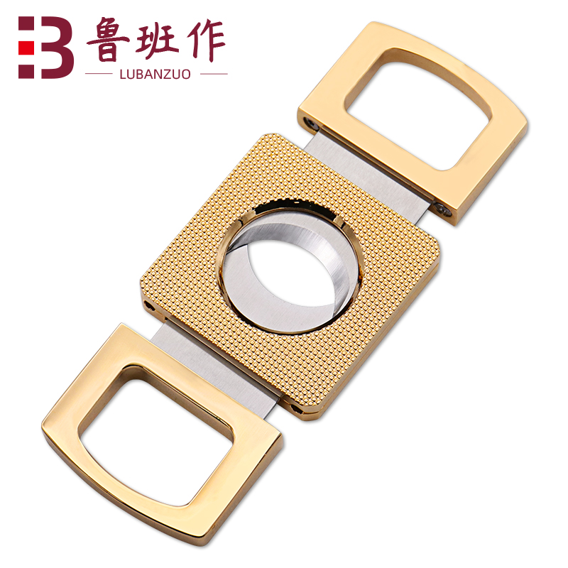 Custom Ring Sharp Logo Mini Stainless Steel Metal Cutter Gold Cigar cutter