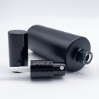 Top quality 100ml frosted black glass empty cosmetic lotion pump bottle