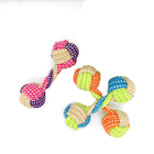 China exports high quality cotton toys cotton rope dumbbell ball