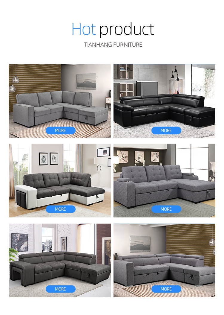Multifunctional sofa bed living room sitting and lying folding sofa with USB