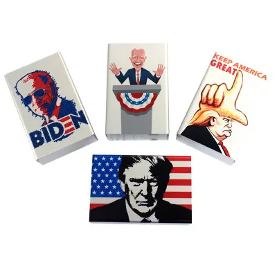 N1263 2020 Us Election President Trump Surrounded By Biden Aluminum Alloy Men Gift Can Custom Cigarette Box