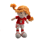 Custom plush sport girl doll with football clothes