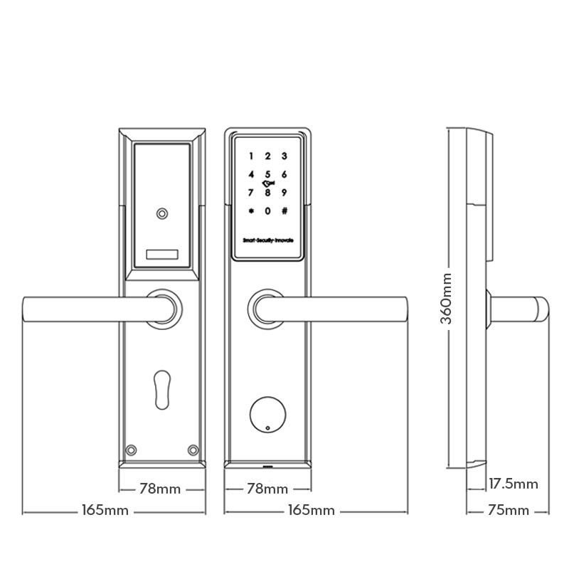 APP Magnetic Card Encoder Digital Password Smart Hotel Door Lock System for Hotel Management