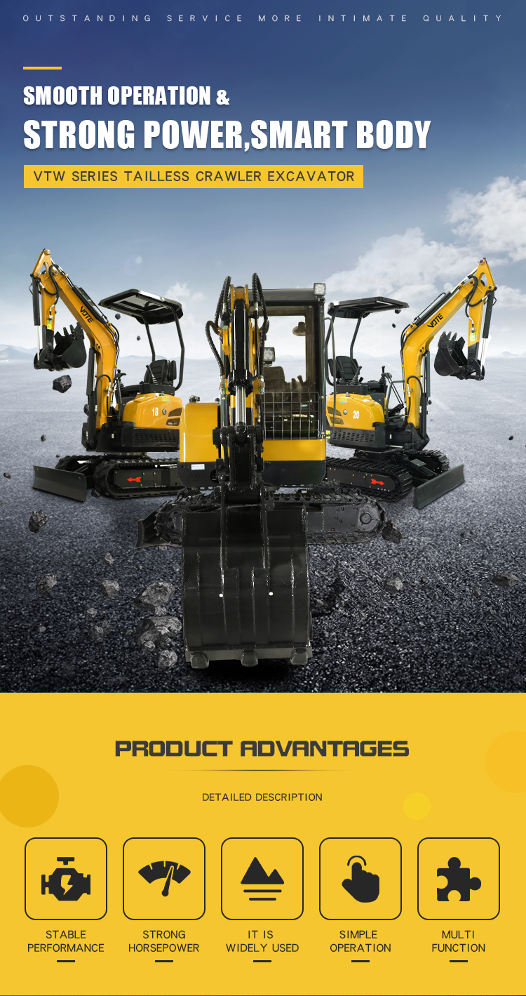 Online-trading Chinese mini excavator 1 ton 2 ton 3 ton mini excavator with a thumb highly-quality