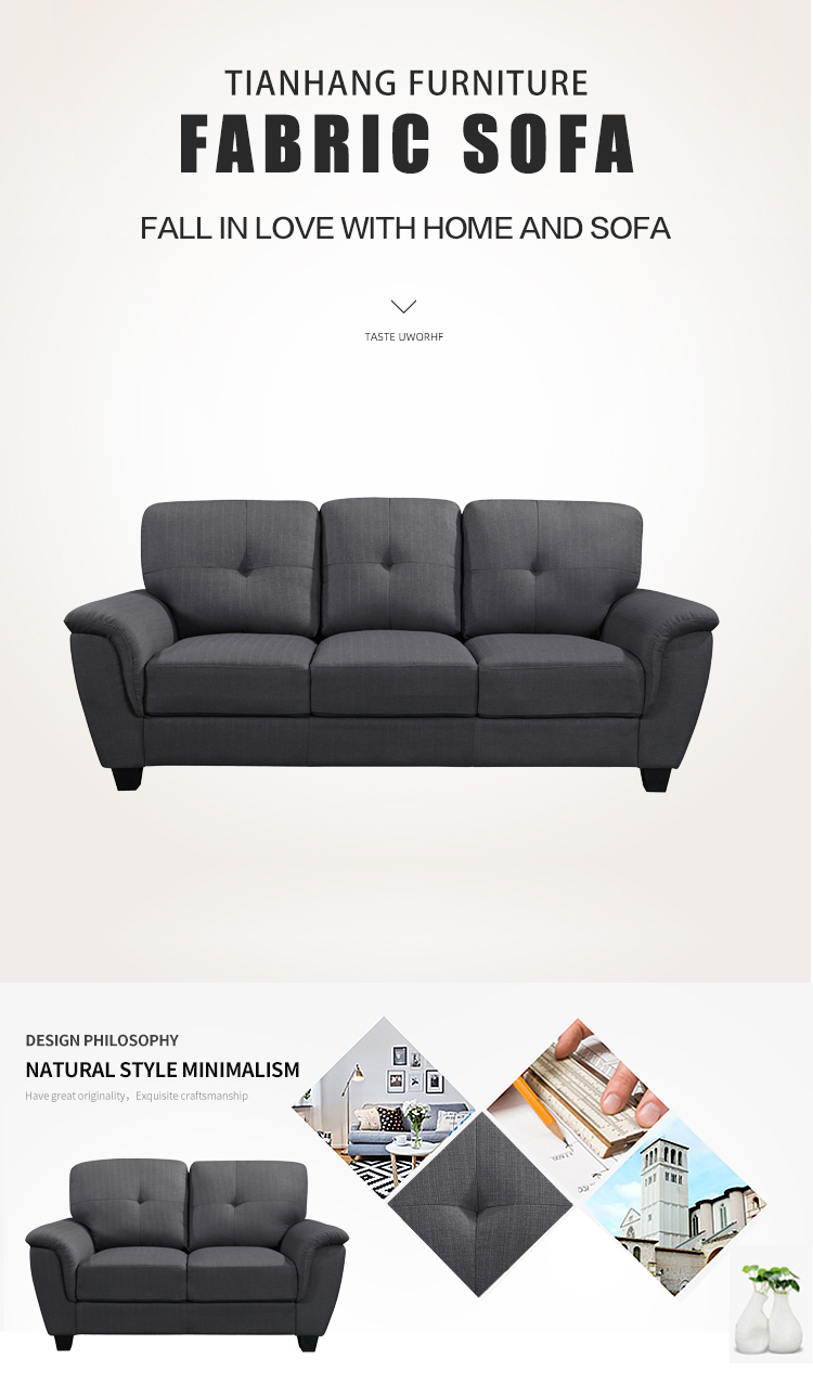 Fabric loveseat sofa set living room 2 seater sofa Modern design sectional sofas