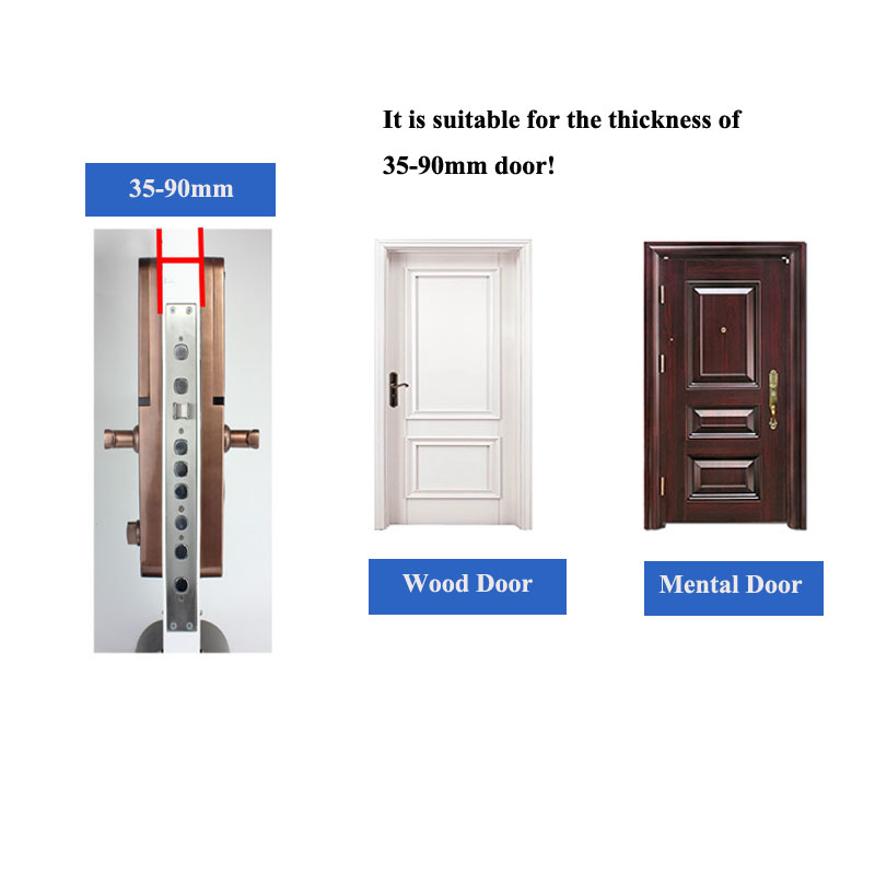 Outdoor Hot Sell Smart Aluminum Front Door Locks for Home Digital