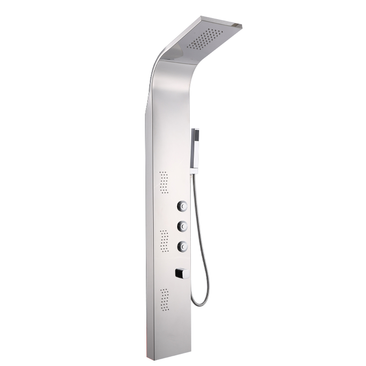 Mirror Rainfall Showerhead Massage Thermostatic Smart Wet Wall Shower Panel Stainless Steel 304 Contemporary  Bathroom Wash