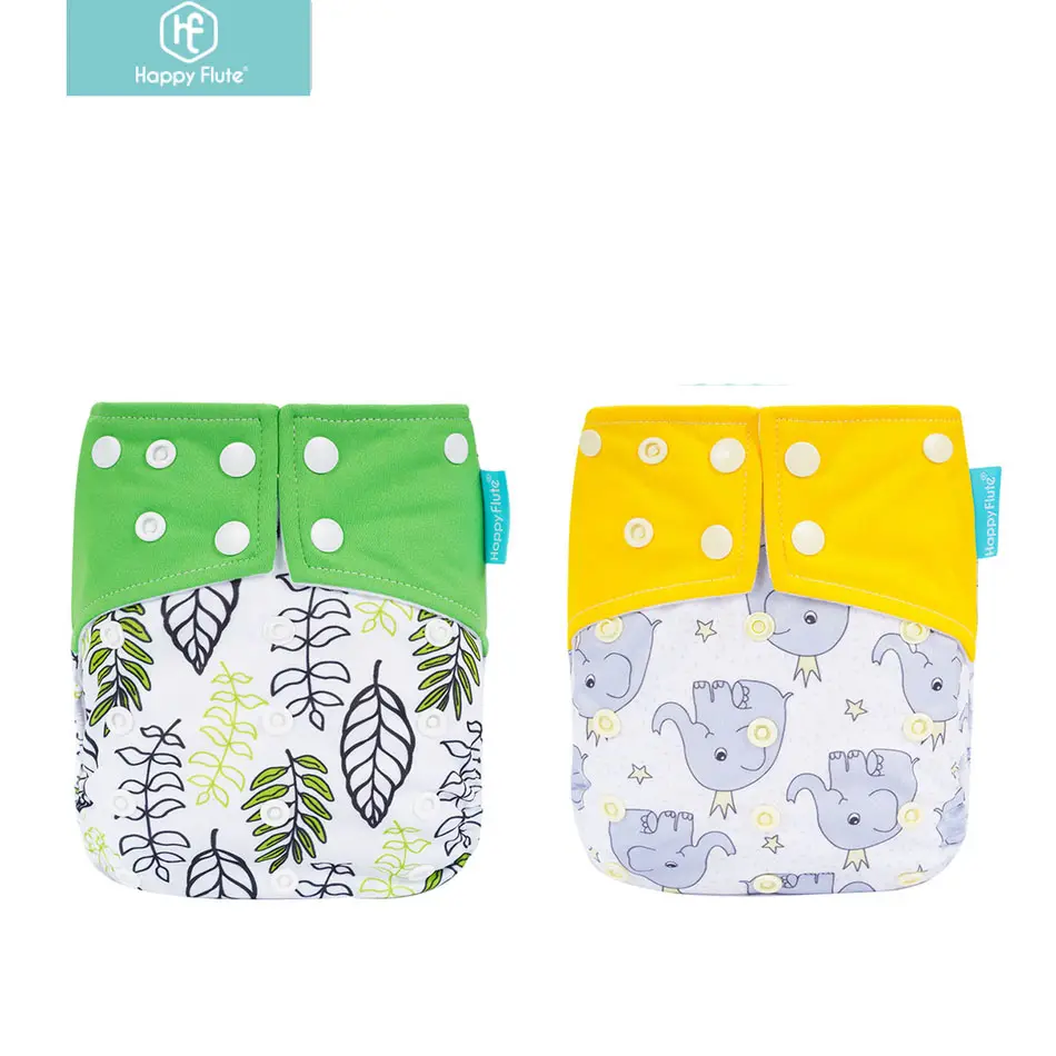 Happy Flute One Size Reusable Cloth Diaper Cover with Adjustable Snaps