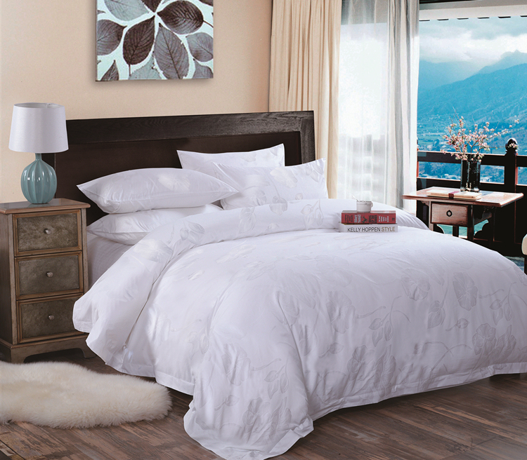 Five-star hotel with stylish floral Jacquard cotton quilt cover bedding