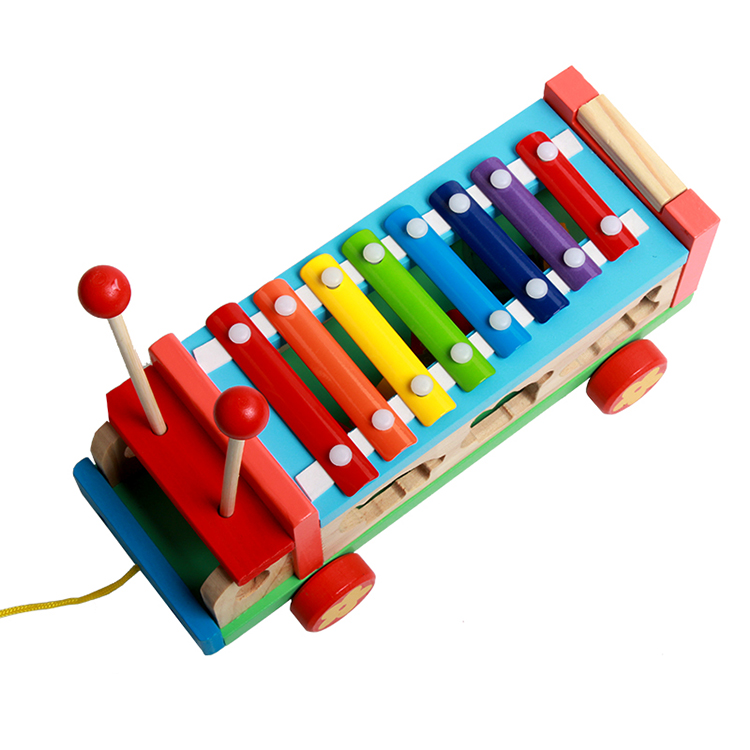 Xylophone Released Kids Early Music Perception Training Educational Toys Animal Educational Toys Hot Selling Wooden Bus Car New