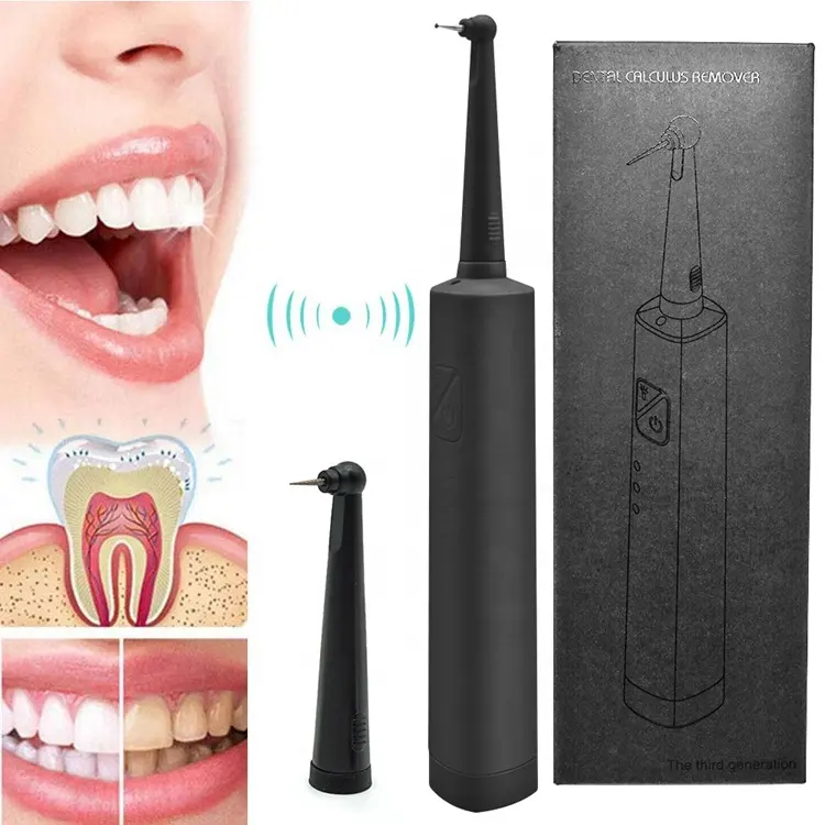 Electric Tartar Scraper Plaque Removal Ultrasonic Dental Calculus Remover for Home and Travel