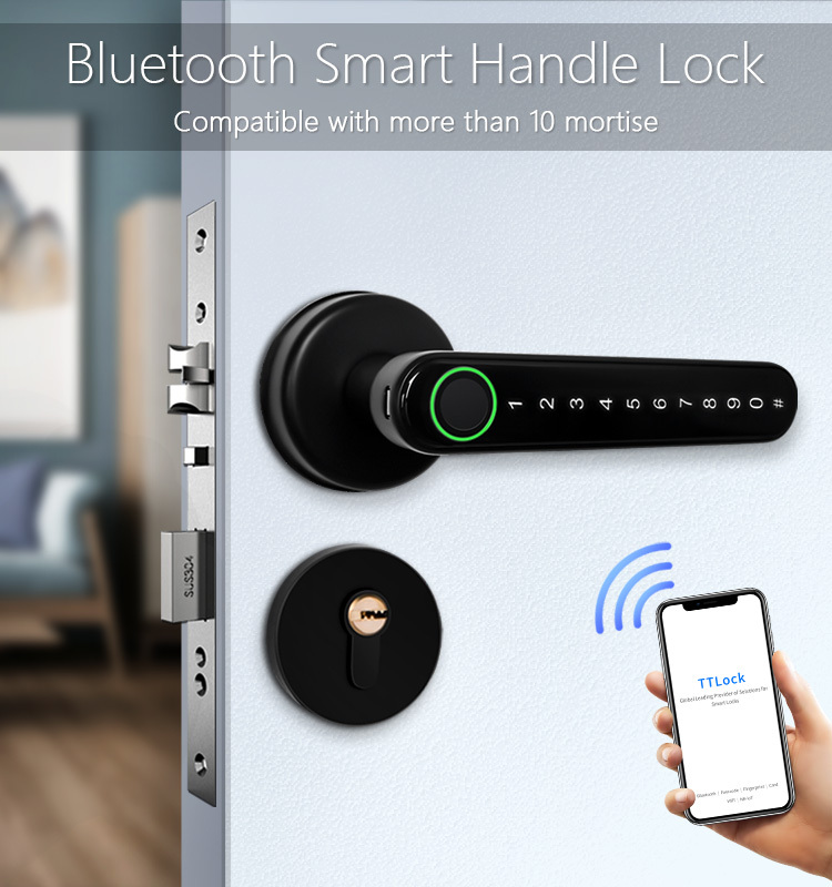 High Quality Electronic Digital Smart Phone Wifi Door Lock with Fingerprint System