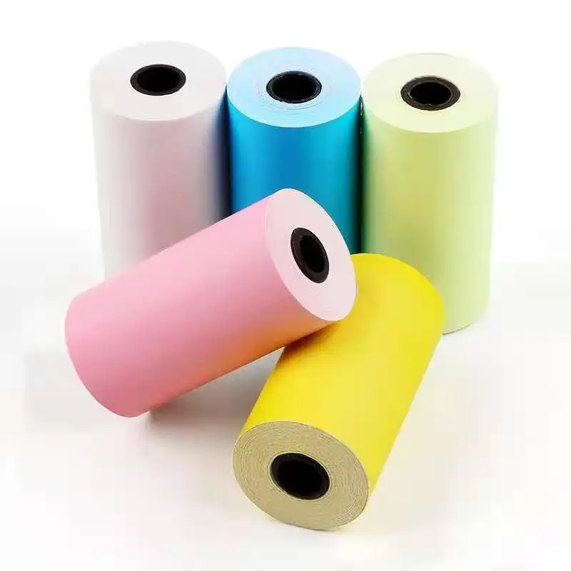 paper thermal price 57mm color cash register receipt paper rolls with pink color