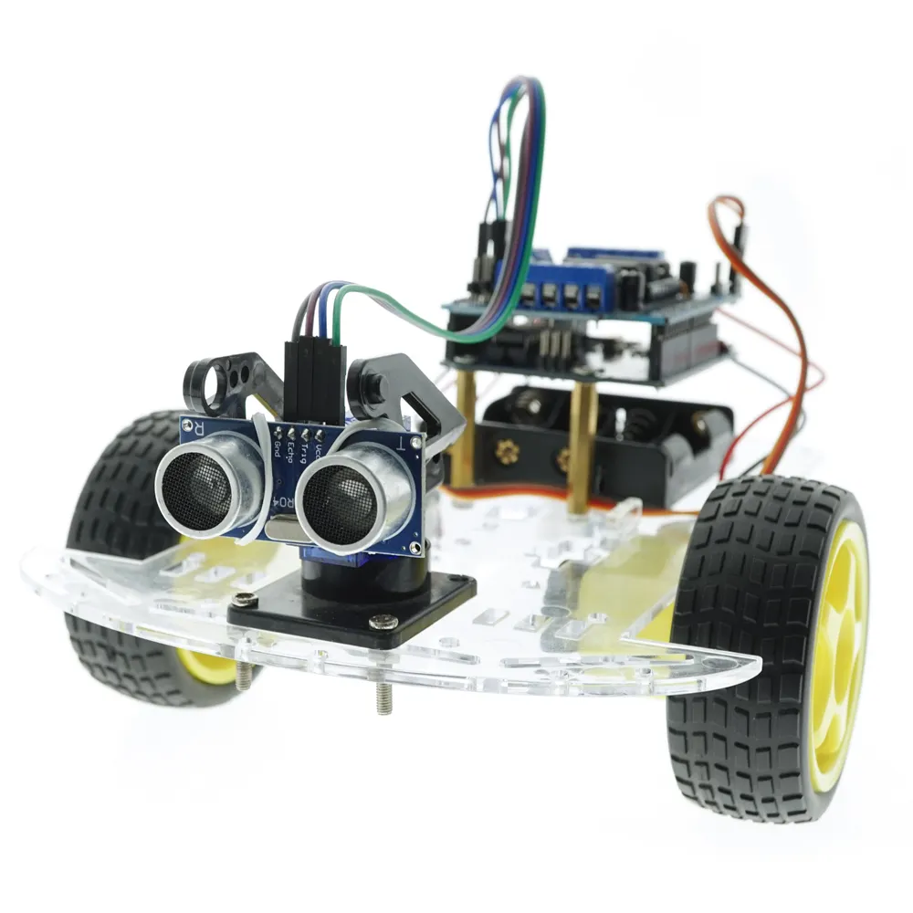 2020 2WD DIY Electronic Kits HC-SR04 Electric Robot Smart Car Kit For Arduino