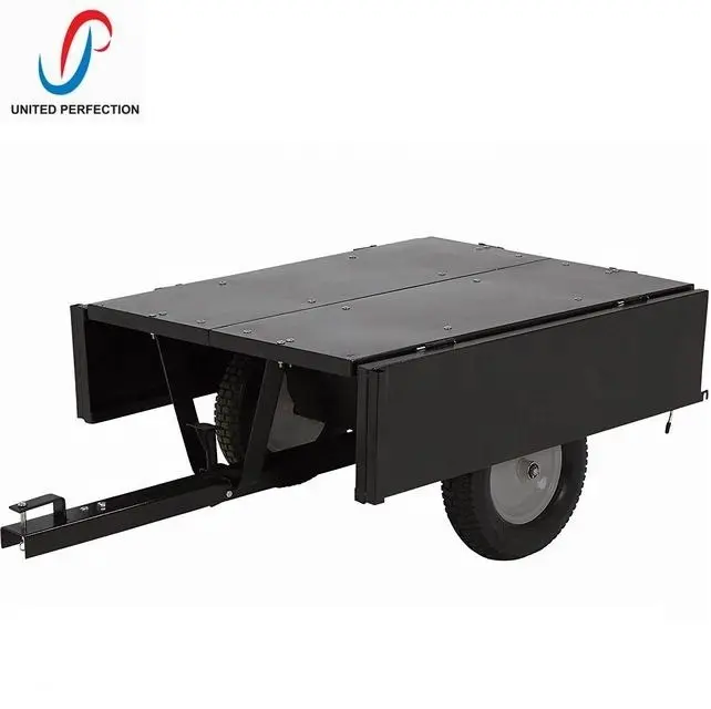 manufacture low MOQ PROMOTION TRAILER SALE utv trailer flat bed farm trailer with HEAVY LOADING