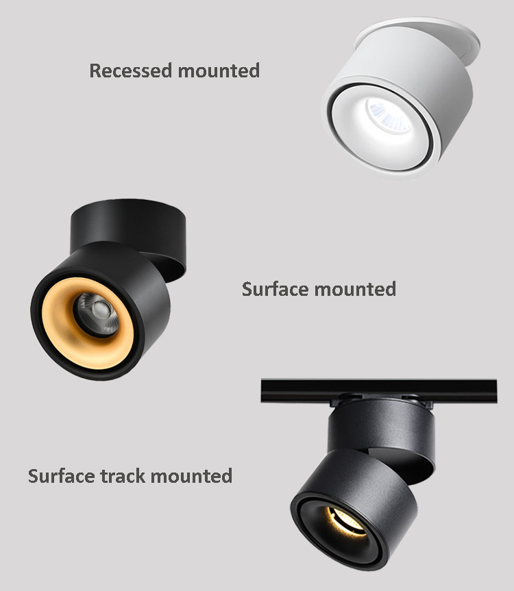 New store downlight Floding 12W track spotlight led surface mounted down lamp