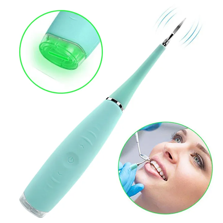 Electric dental stain tartar calculus remover high frequency vibration tooth cleaner
