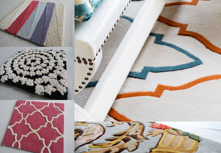 Cotton Anti-slip Machine Washable Carpet Rugs For Living Room Carpet