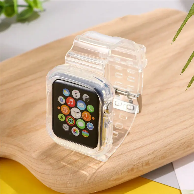 Strap For Apple Watch Band 44mm For IWatch Accessories Transparent Integrated Bands