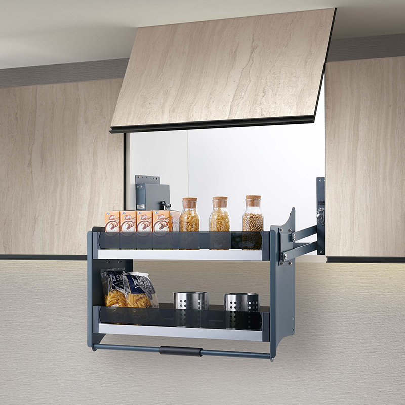 wholesale lift dish rack Kitchen Accessories Elevator Baskets kitchen wall cabinet pulldown shelving storage