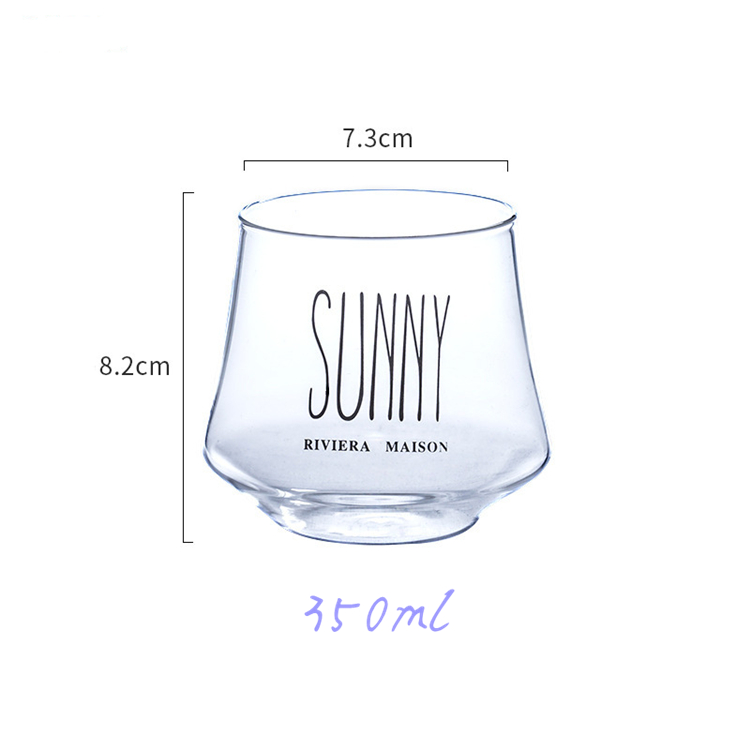 Heat Resistant Sunny Glass Breakfeast Milk Cup Juice Cup Drinking Glass Cup
