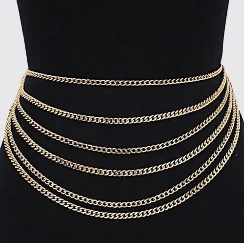 Multi-layer Metal Chain Waist Belt