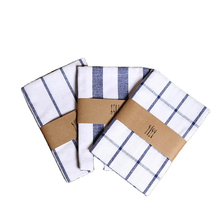 Customized digital printed logo design 100% cotton kitchen flour sack towel linen tea towels