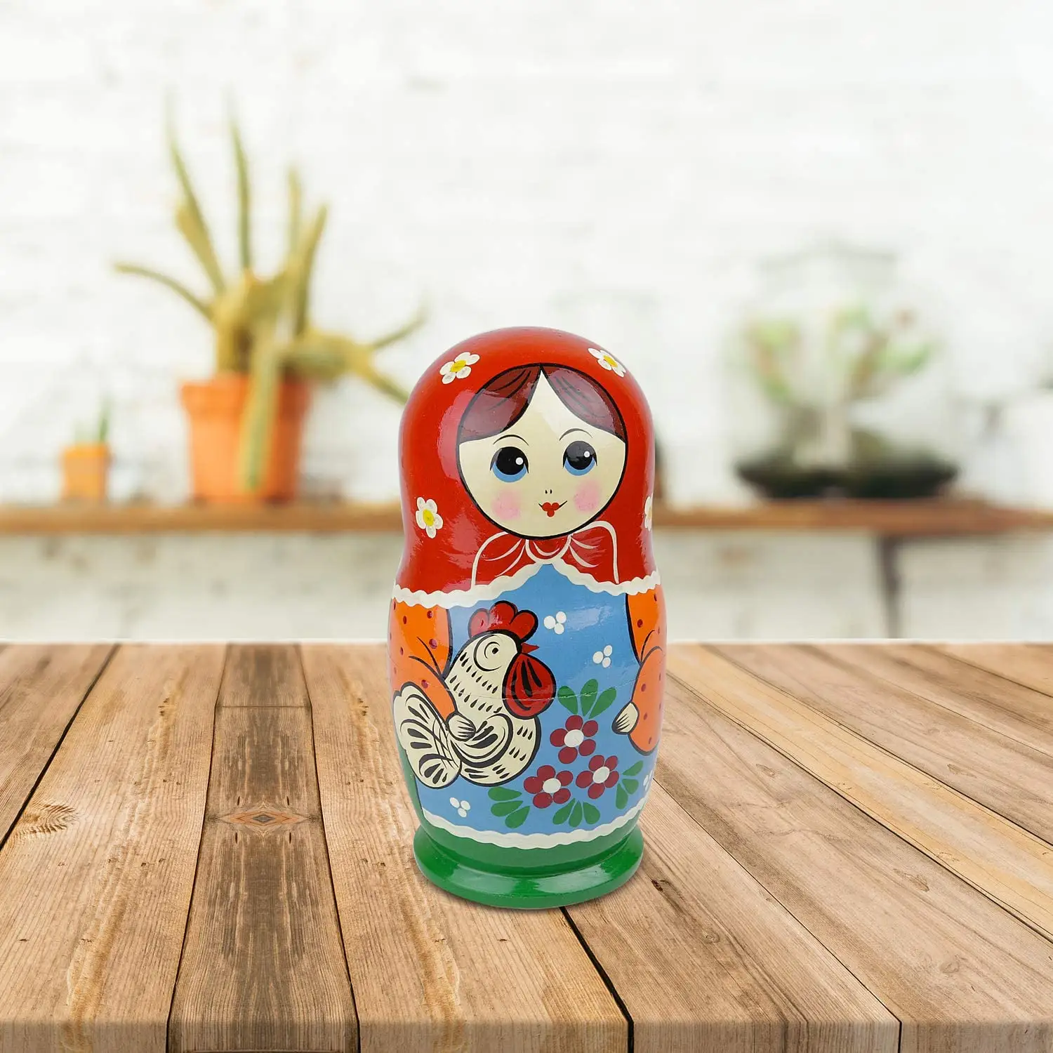 Popular And Cute Early Learning Career Pretend Rose Wood Matryoshka Russian Stacking Dolls