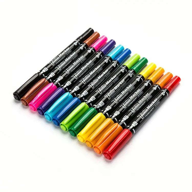 GXIN multi color permanent twin marker set for Student Drawing