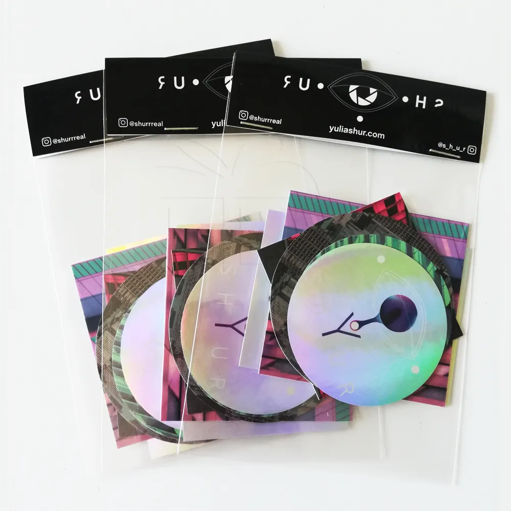 Custom Sticker Packaging Printed Logo Adhesive Customized Die Cut Vinyl Sticker Pack