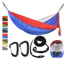 Ultralight military outdoor portable double parachute nylon camping hammock with tree straps