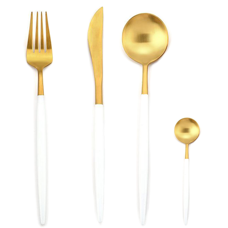 Bulk Black Plated Flatware Sets 18/10 Silverware Set Tableware Sets Wholesale
