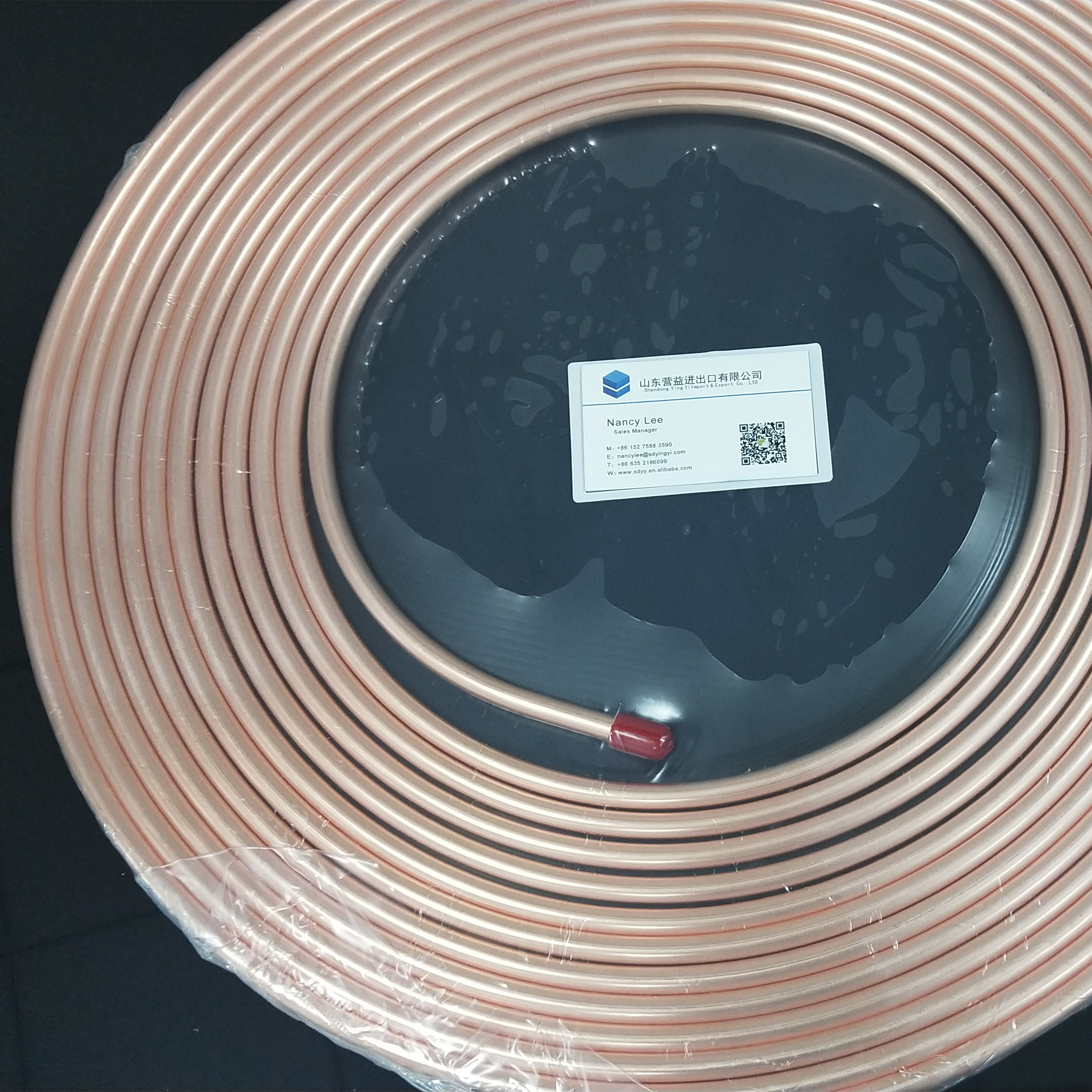 1.5M Length 2mm Dia Copper Tone Refrigeration Capillary Pipe Tubing Coil