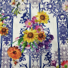 Best price 100D woven 4 way stretch fabric digital printing polyester spandex fabric for clothes