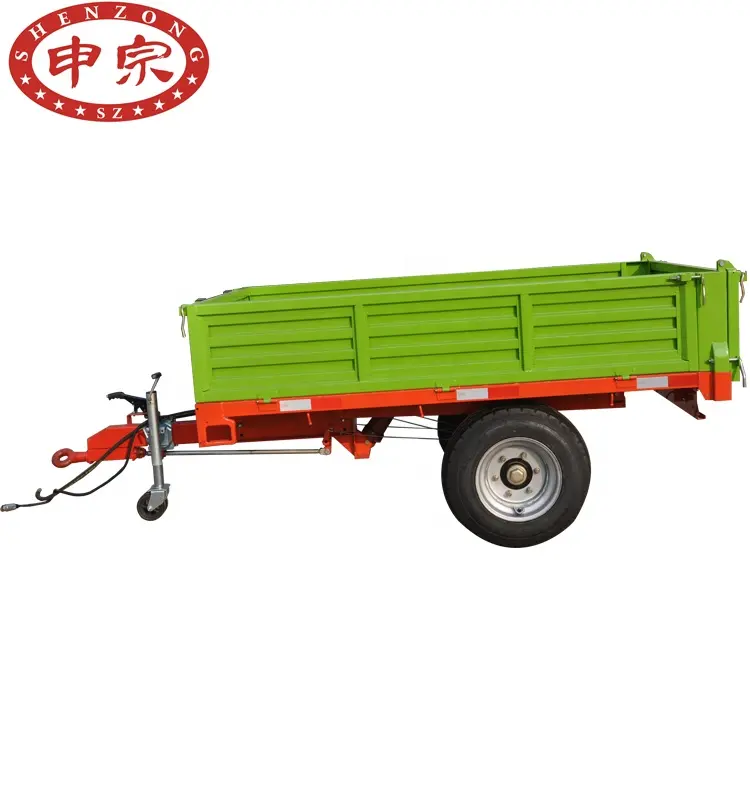 agriculture transporter 2 ton farm tractor dump tipping trailer