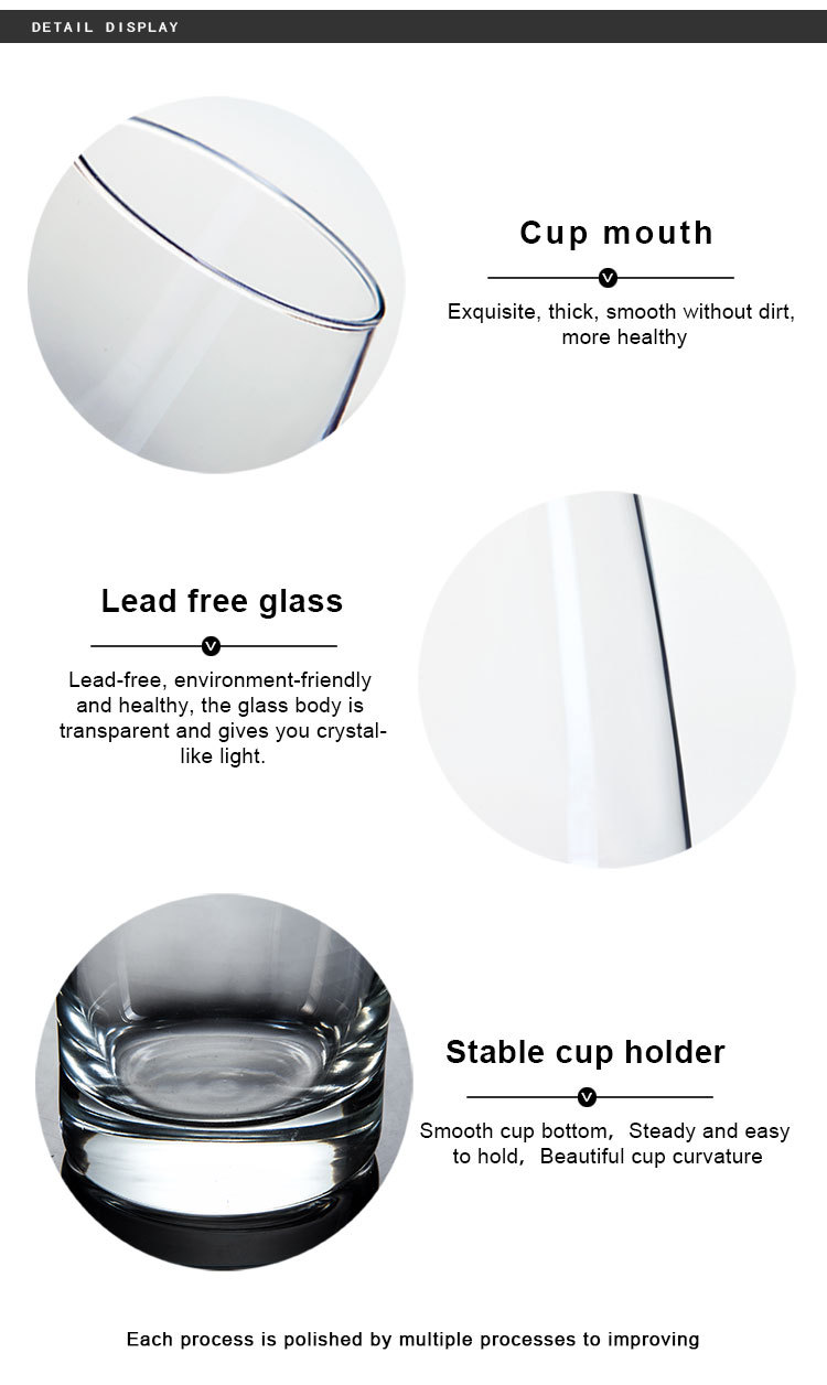 Eco- Friendly Hand Made Glass Cup Water Milk Juice Beer Shot Glasses