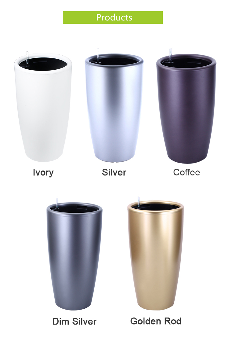 Manufacturers Wholesale Large Big Stand Square White Plastic Garden Outdoor Planters Flower Plant Pots