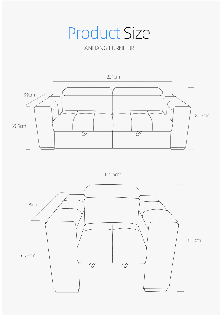 Ingleside 1P new designs leather sleeper chair bed comfortable sofa chair