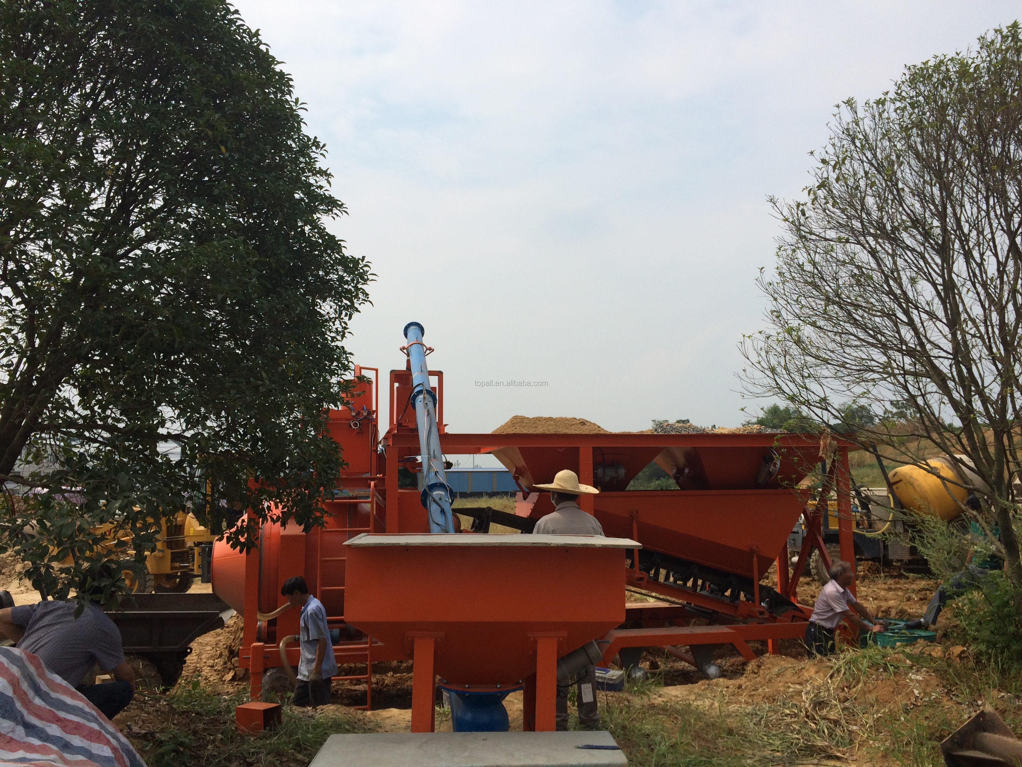 Topmac Mp18 portable and mobile concrete plant from famous factory