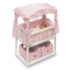 Hot Sale Cute Doll Wood Bed Dollhouse Bedroom Furniture Wholesale Wooden Doll Bed Toy