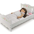 China Manufacturer Hot Sale Children Toys Crib Sleeping Bed Doll Baby Wooden Doll Bed Toy