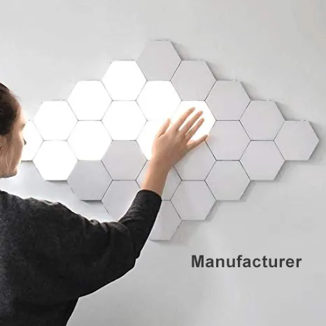 2W LED Panel Quantum Light Hexagonal Lamps Modular Touch Sensitive Lighting Magnetic Creative Decoration Wall Night Light
