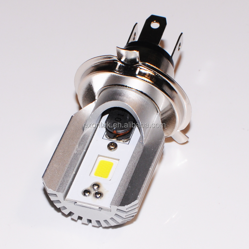 h4 hi/低p43t摩托车头灯6500k白色超亮头灯灯泡