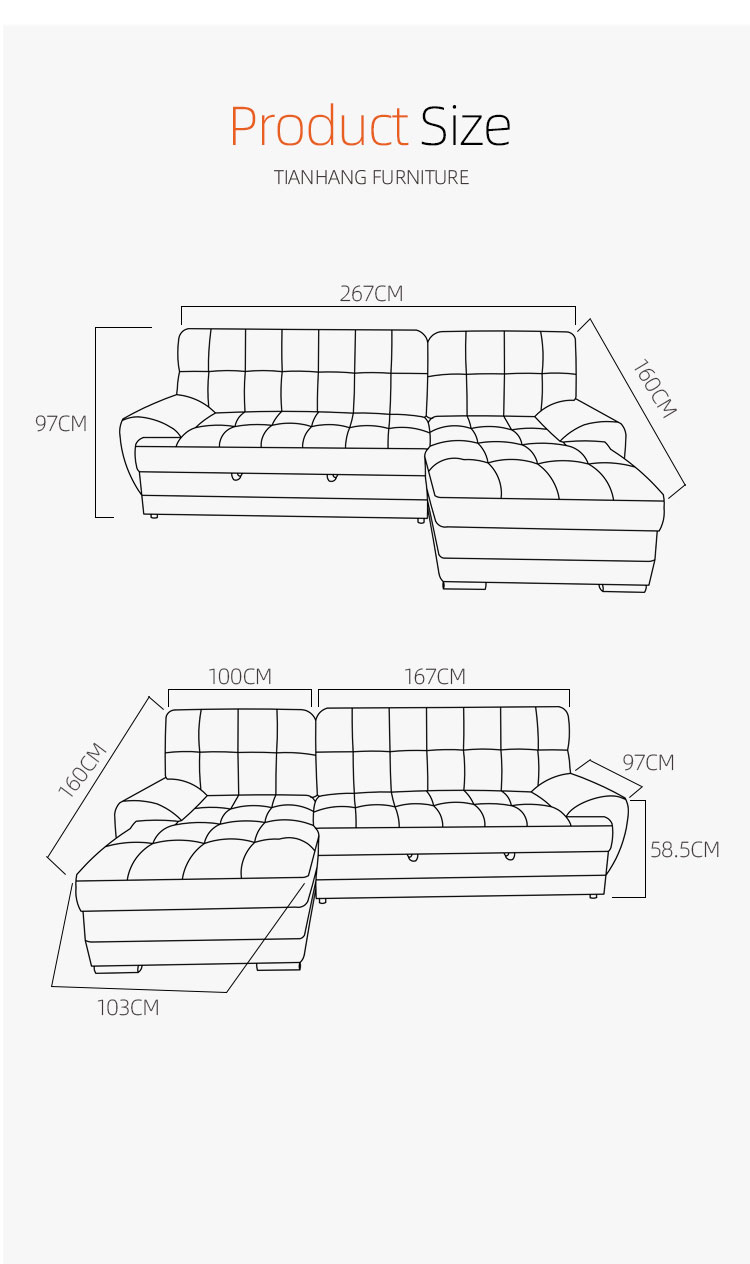 l shape sofa bed corner sofa cum bed for living room modern design sectional sofa set