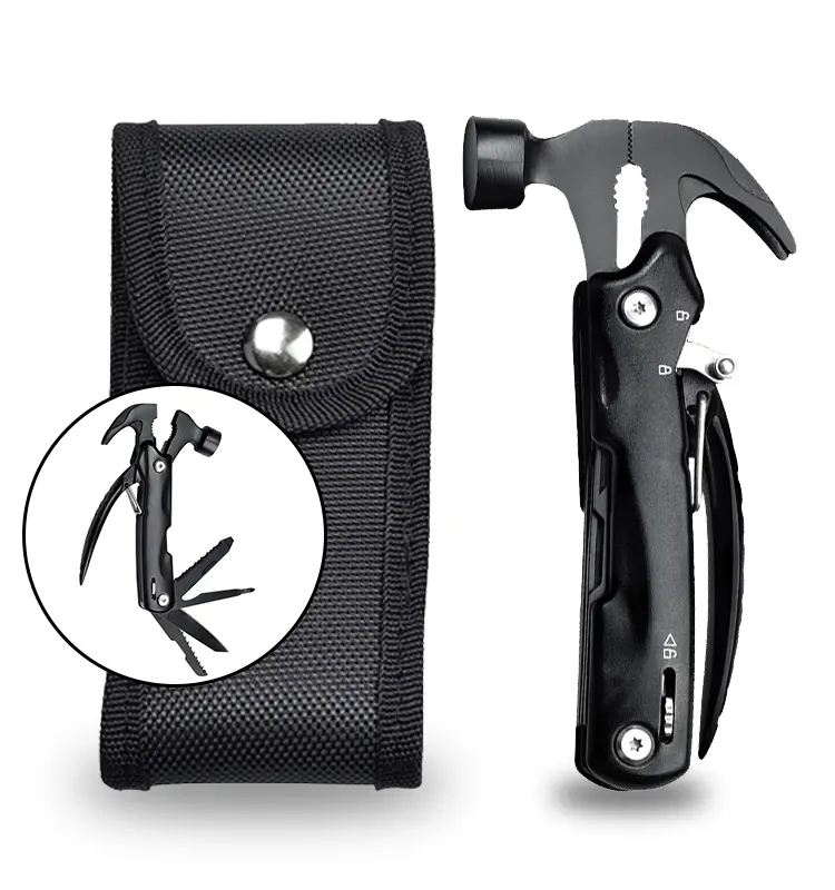 safety stainless steel survival function pliers multi tool claw hammer with pocket knife