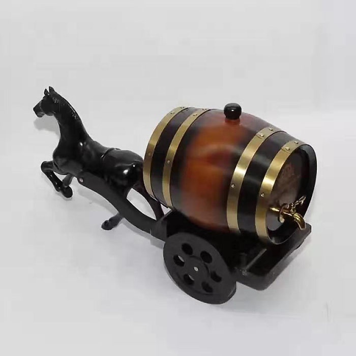 OAK wood decorative mini wine storage barrel
