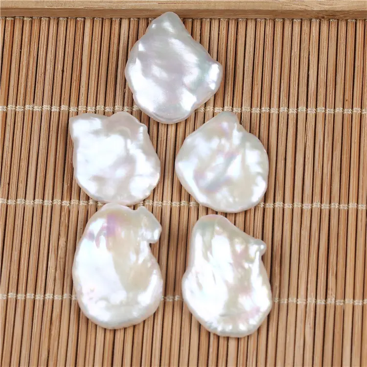 Freshwater Loose Pearls 17-18mm Freshwater Keshi Pearl Irregular Shape Loose Pearl Making In Pairs