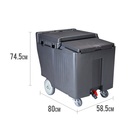 OEM Custom Movable Transport Mobile Ice box Insulated storage bin For Restaurant, Hotel And Bar