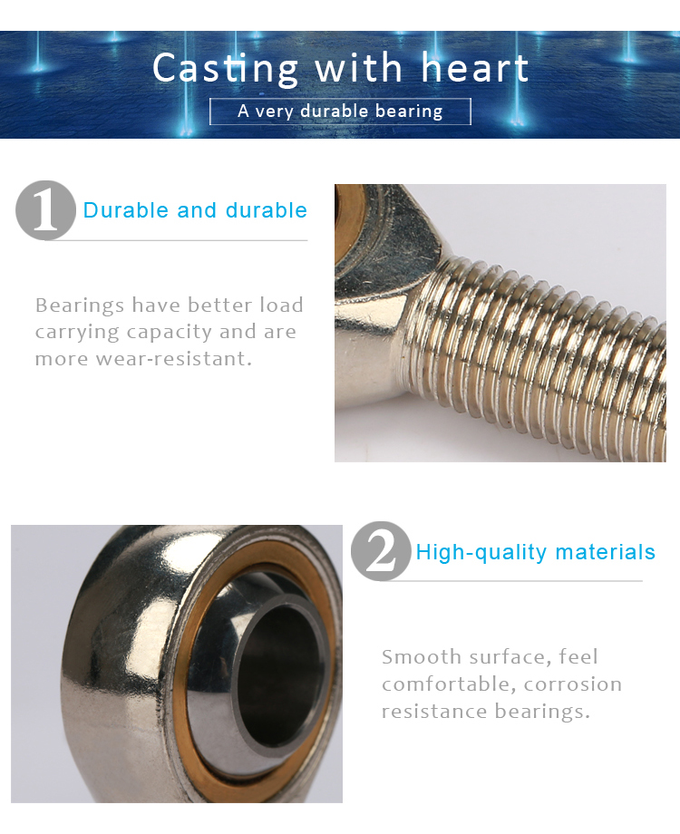M6*1.0 curved rod ball joint rod end bearing CS10