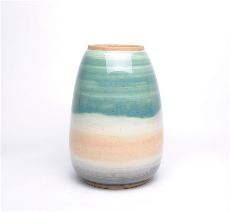 Nordic graceful modern plain cylinder weddings floral vase tabletop ceramic decor vases